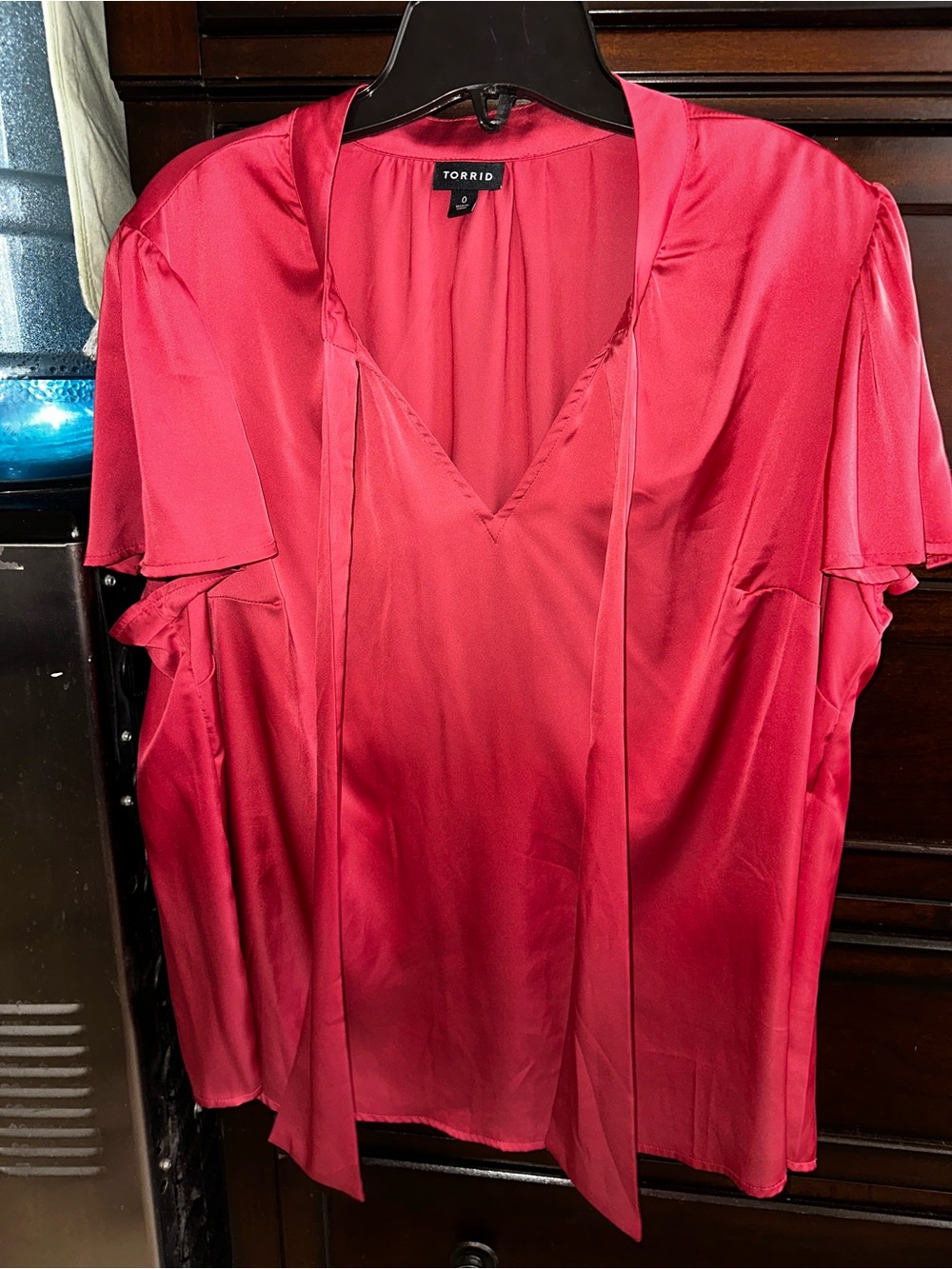 Torrid satin tie blouse plus size 0X